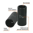 Dado largo impacto de 1-1/16', 6 puntas, cuadro 1/2',Truper 2