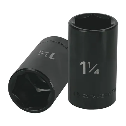 Dado largo impacto de 1-1/4', 6 puntas, cuadro 1/2', TRUPER
