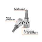Dado punta hexagonal de 3/16', cuadro 3/8', TRUPER 2