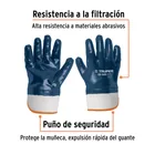 Guantes de algodón recubiertos de nitrilo, puño de seguridad 2