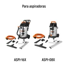 2 Tubos de extensión para aspiradoras ASPI-08X y ASPI-16X 2