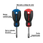 Dúo de desarmadores 1/4' x 1-1/2' mango Comfort Grip, PRETUL 4