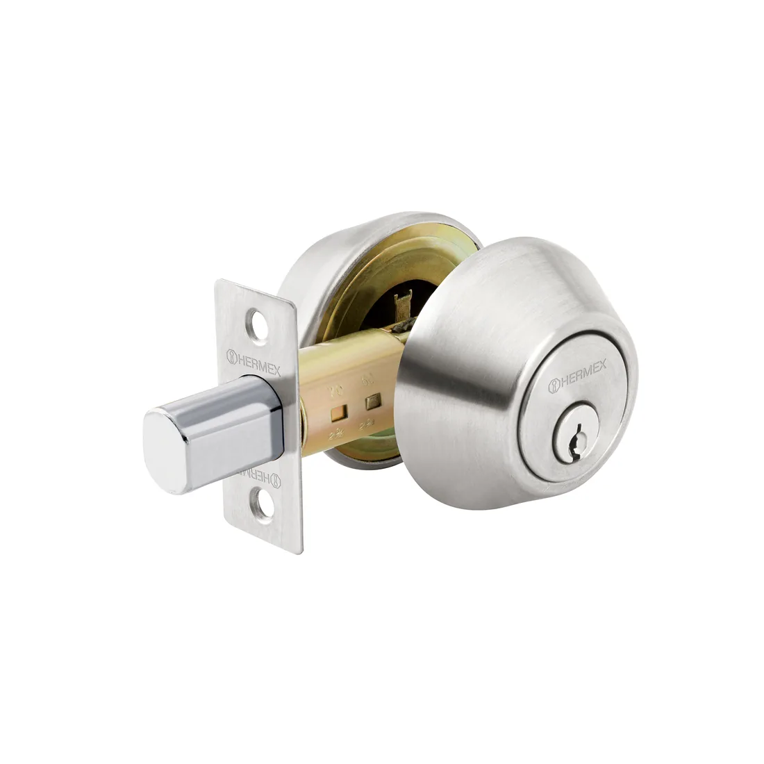 Cerrojo llave-llave, cromo mate, llave tradicional, BASIC