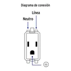 Contacto sencillo, 2 polos + tierra, línea Italiana, blanco 4