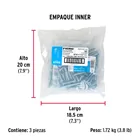 Bolsa 100 pijas para lámina cabeza plana #14 x 1-1/2', FIERO 6