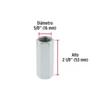 Bolsa con 5 tuercas cople, 5/8' acero galvanizado , FIERO 2