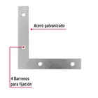 Bolsa c/24 escuadras planas cantoneras 3-1/2'x3-1/2', FIERO 4