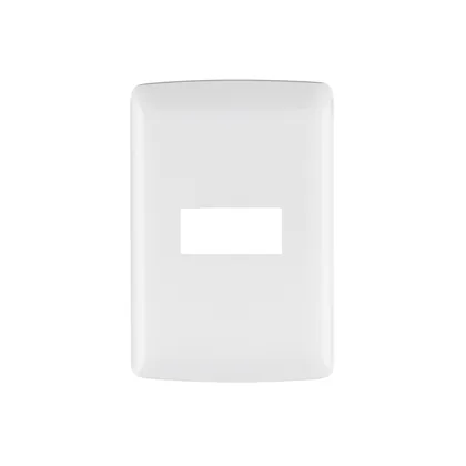 Placa 1 módulo de ABS, línea Italiana, color blanco, VOLTECK