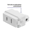 Contacto sencillo, 2polos, sin tierra, línea Italiana,blanco 2