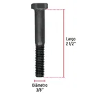 Bolsa con 50 tornillos 3/8' x 2-1/2' acero grado 5, FIERO 3