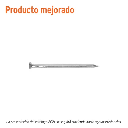 Kilo de clavos para concreto 2-1/2'galvanizado,caja de 25 kg
