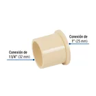 Reducción bushing de CPVC 1-1/4' x 1', FOSET 2