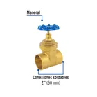 Válvula de compuerta de latón soldable de 2', FOSET 2