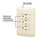 Placa armada 3 contactos aterrizados, marfil, línea Italiana 2