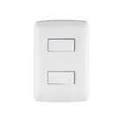 Placa armada 1 interruptor 1 escalera,blanco, línea Italiana 1