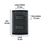 Placa armada 1 interruptor 1 escalera, negro, línea Italiana 3