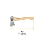 Hacha cazadora 1-1/4 lb, mango hickory 14', TRUPER 3