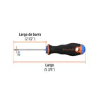 Desarmador de cruz 1/8' x 2-1/2' mango Comfort Grip, TRUPER 2