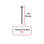 Kilo de clavo estándar 1-1/2' con cabeza en caja de 25 kg 2