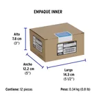 Interruptor 3 vías acero inox de 1.5 módulos, línea Lisboa 6