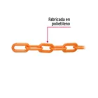 Metro de cadena de 8 mm de plástico naranja, carrete de 25 m 2