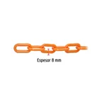 Metro de cadena de 8 mm de plástico naranja, carrete de 25 m 3