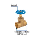 Válvula de compuerta de latón soldable de 1 1/2', FOSET 2