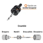 Mandril zanco 7/16' para brocasierras bimetálicas, EXPERT 2