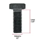 Bolsa con 40 tornillos 1/2' x 1-1/4' acero grado 5, FIERO 3