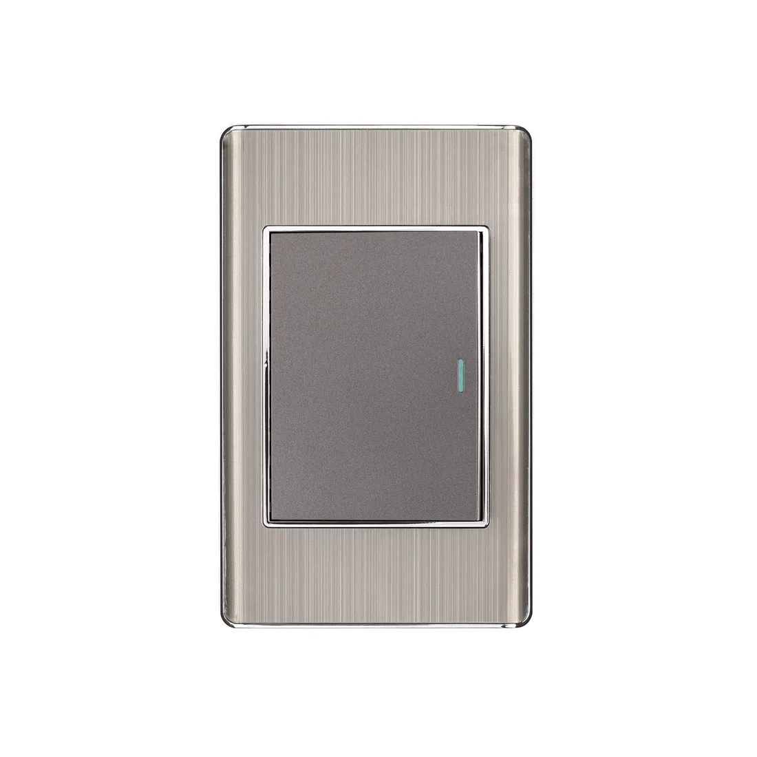 Placa armada acero inox 1 interruptor 3 módulos, Lisboa