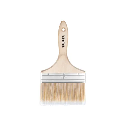 Brocha cerdas sintéticas 6' corte recto, mango de madera