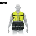 Chaleco brigadista con cintas reflejantes, amarillo, PRETUL 1