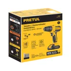 Taladro/destornillador 3/8', 12V, 1 batería 2Ah, PRETUL 5