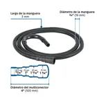 Manguera con multiconector, desagüe lavadora, 3 m, FOSET 3