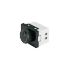 Dimmer giratorio negro de 1.5 módulos, línea Lisboa, VOLTECK 1