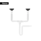 Céspol flexible doble con contracanastas de acero inoxidable 1