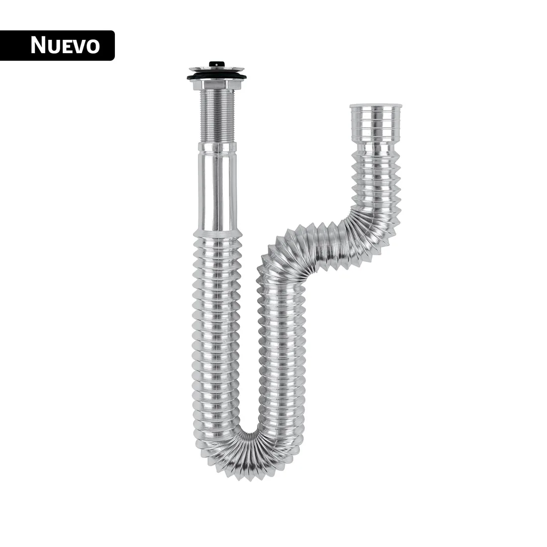 Céspol flexible de ABS con contra, cromado,para lavabo, FOSE