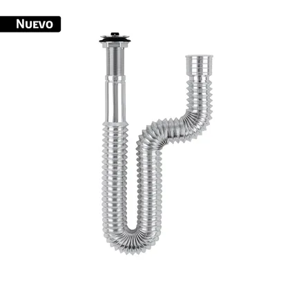 Céspol flexible de ABS con contra, cromado,para lavabo, FOSE