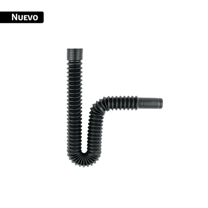 Céspol flexible de PP negro, para lavabo o fregadero, FOSET