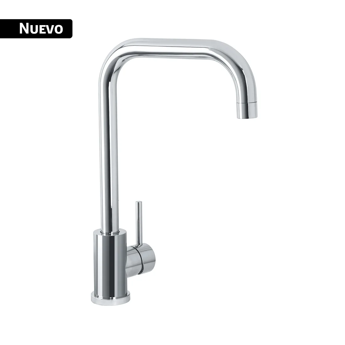 Monomando para fregadero cuello curvo, cromo, TUBIG