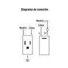 Placa armada negra interruptor y contacto 1 módulo, Lisboa 4