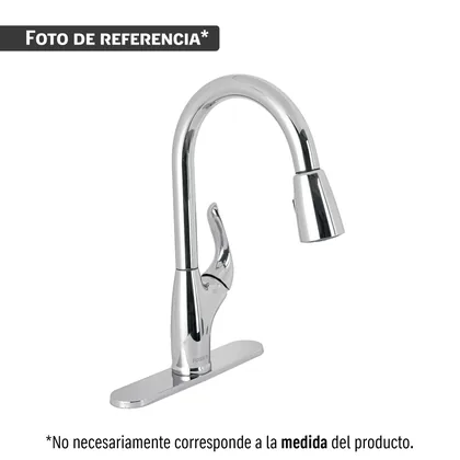 Monomando para fregadero, ABS, cuello alto, BASIC