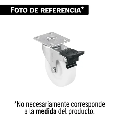 Rodaja de polietileno 3' placa giratoria, con freno, FIERO