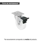 Rodaja de polietileno 4' placa giratoria, con freno, balero 1