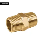 Niple unión NPT de latón, 3/8' con tuerca hexagonal, FOSET 1