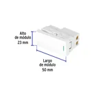 Interruptor sencillo blanco de 1 módulo, línea Lisboa 3