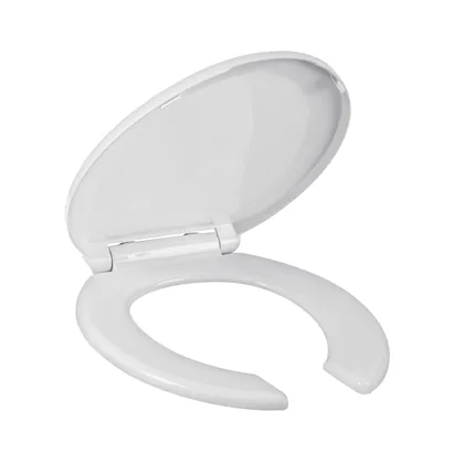 Asiento redondo para WC,cierre lento, abierto,blanco,ELEMENT
