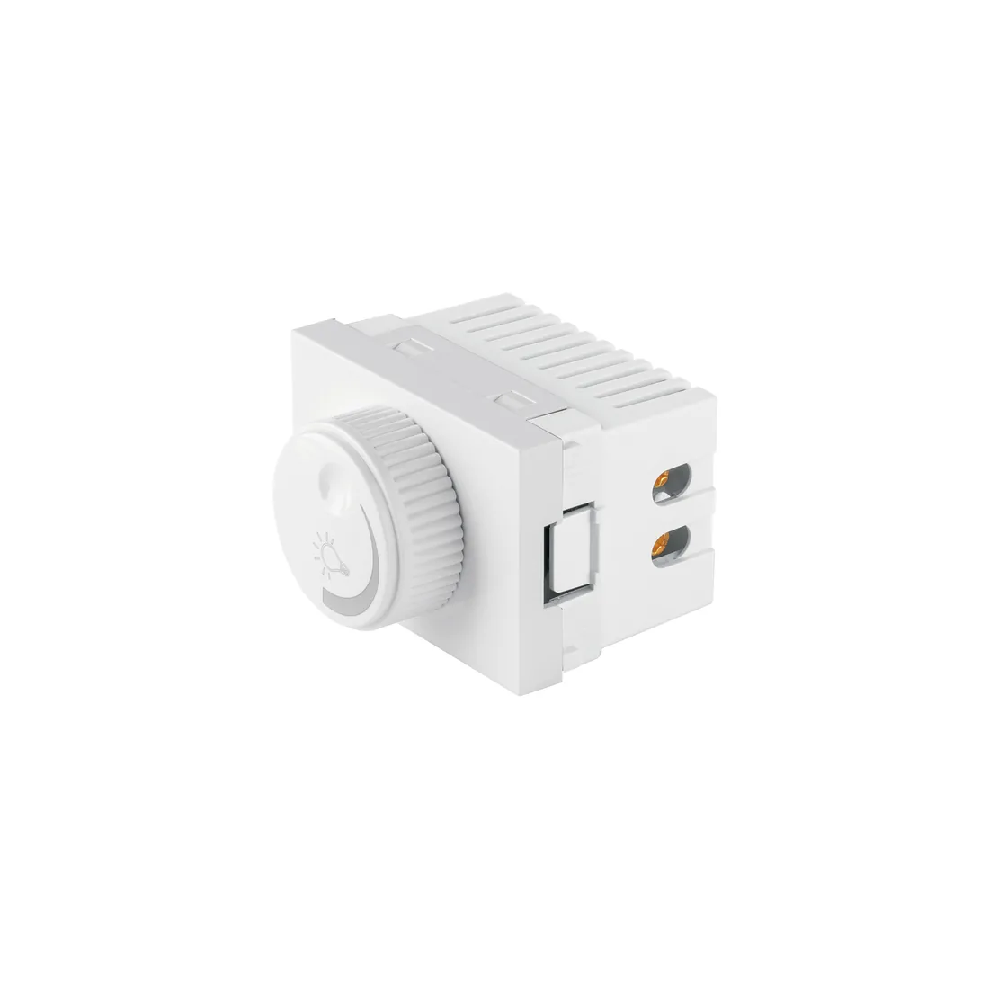 Dimmer giratorio blanco de 1.5 módulos, línea Lisboa