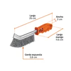 Cepillo de alambre curvo de acero al carbono, TRUPER 3