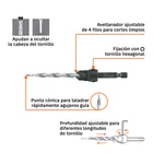 Broca avellanadora #12 para madera, 7/32', TRUPER 3